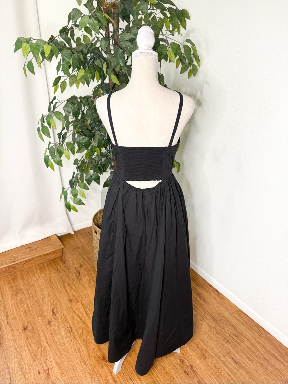 NWT Banana Republic Black Cotton Maxi Dress Size 2 - Picture 10 of 13